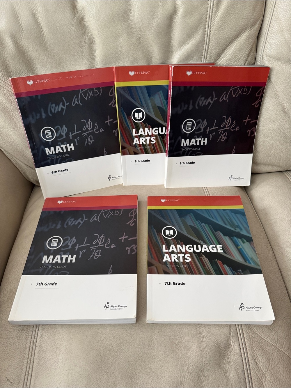 AOP Lifepac Teacher's Guide Math Language Arts 6 7 8 Grade